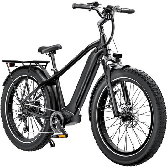 Zoolike Electric Bike(26" Fat Tires With Bar) for Adults 1000W BAFANG Motor EBike 52V 25Ah 21700 Removable LG Lithium Battery Fat Tires 20-32MPH Speed Range 90Miles Long Range Electric Dirt Bike Shimano 7-Speed E Bike