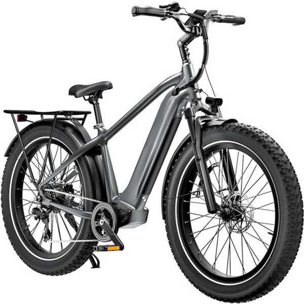 Zoolike Electric Bike(26" Fat Tires With Bar) for Adults 1000W BAFANG Motor EBike 52V 25Ah 21700 Removable LG Lithium Battery Fat Tires 20-32MPH Speed Range 90Miles Long Range Electric Dirt Bike Shimano 7-Speed E Bike